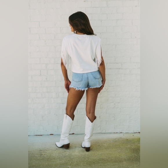 Main Strip Giddy Up Top with Fringe Size L NWT - Picture 6 of 9